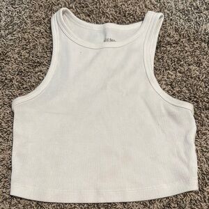 Target White Ribbed Tank Top